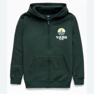 Vans Kids Dark Green Hoodie with Logo